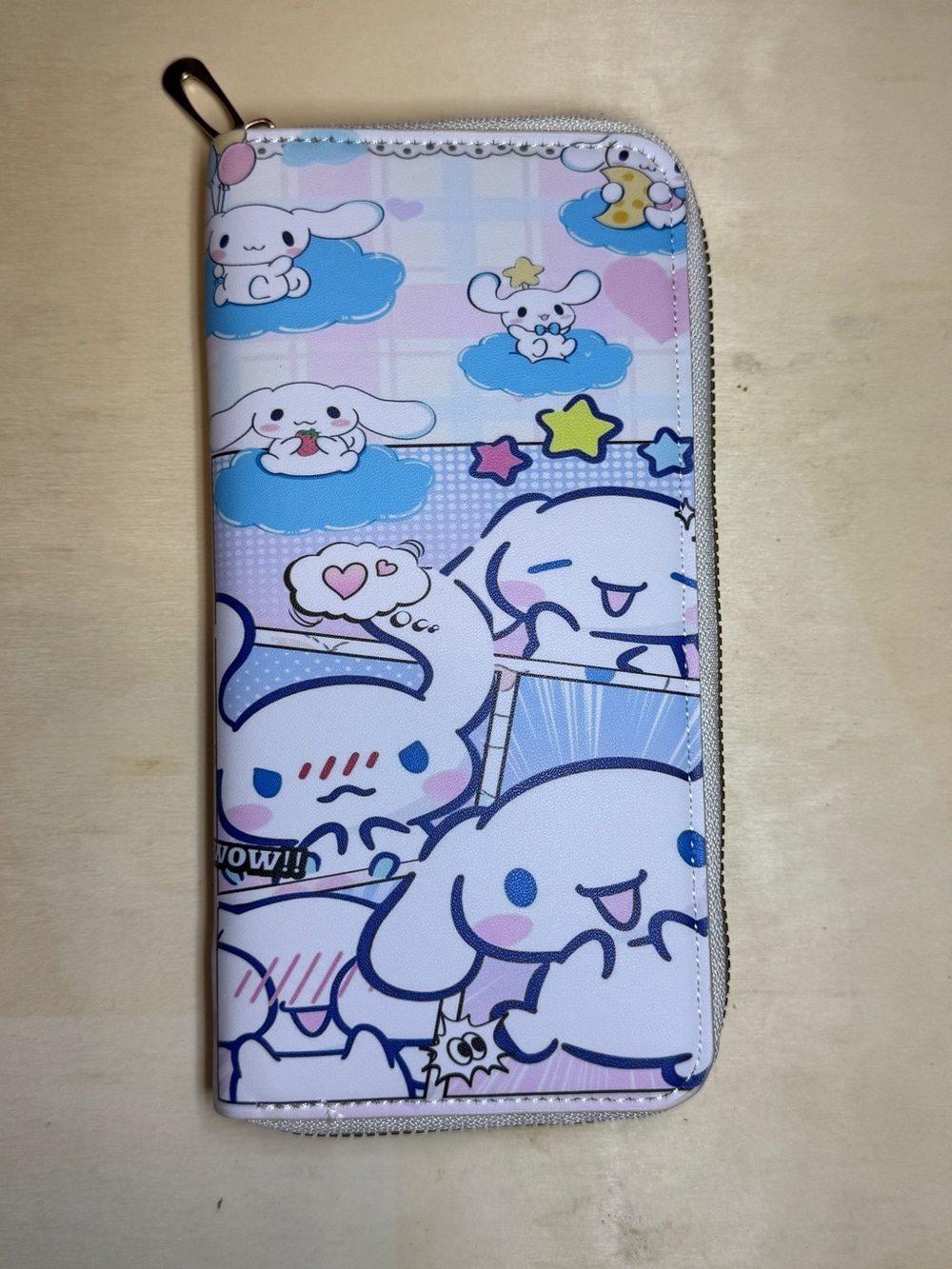 Cinnamoroll Zip-Around Wallet in Pastel Blue & Pink NWT